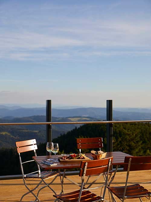 Terrasse der Grinde Hütte