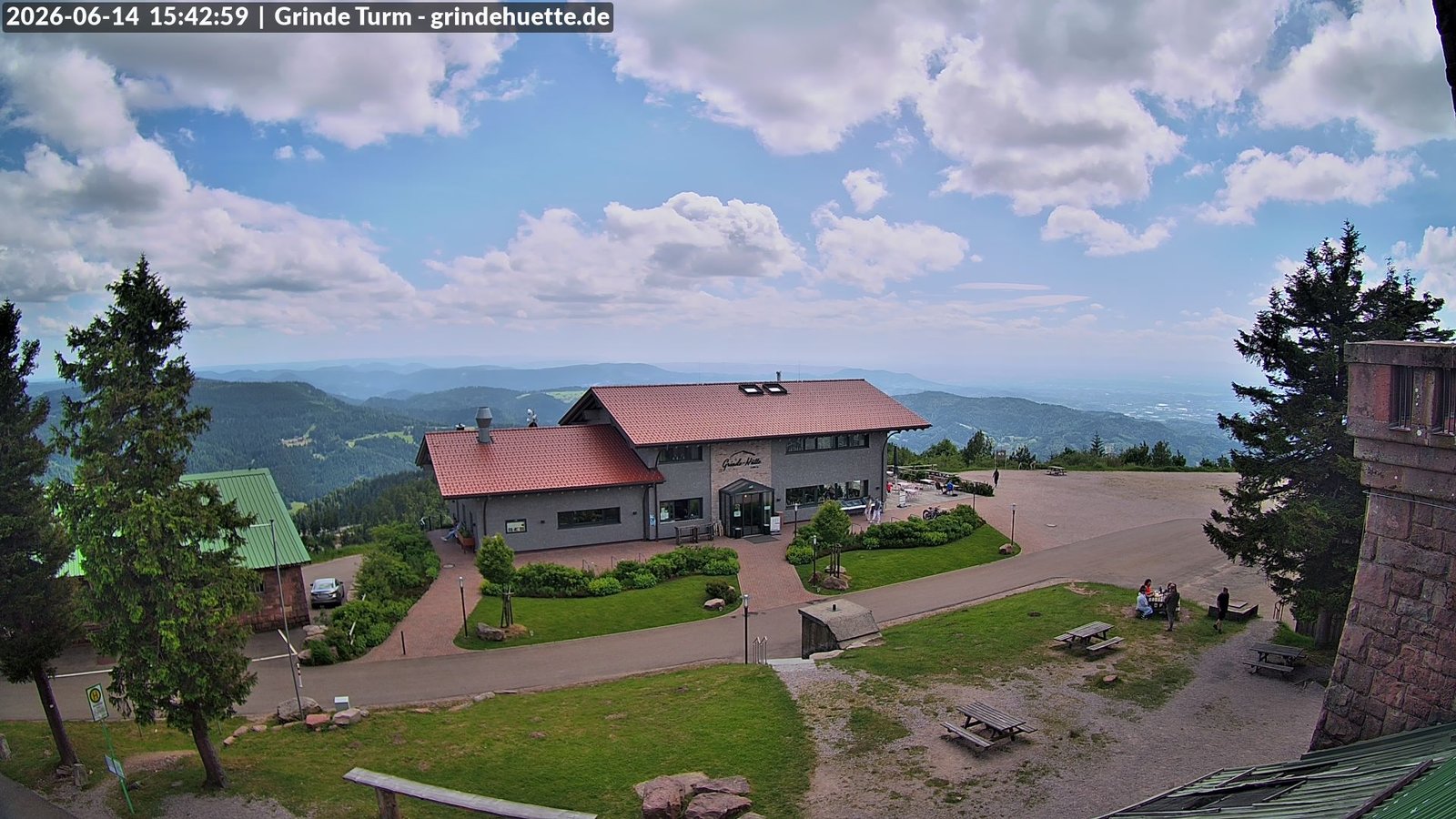 Webcam Richtung Grinde Hütte und Turm